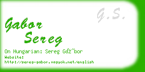 gabor sereg business card